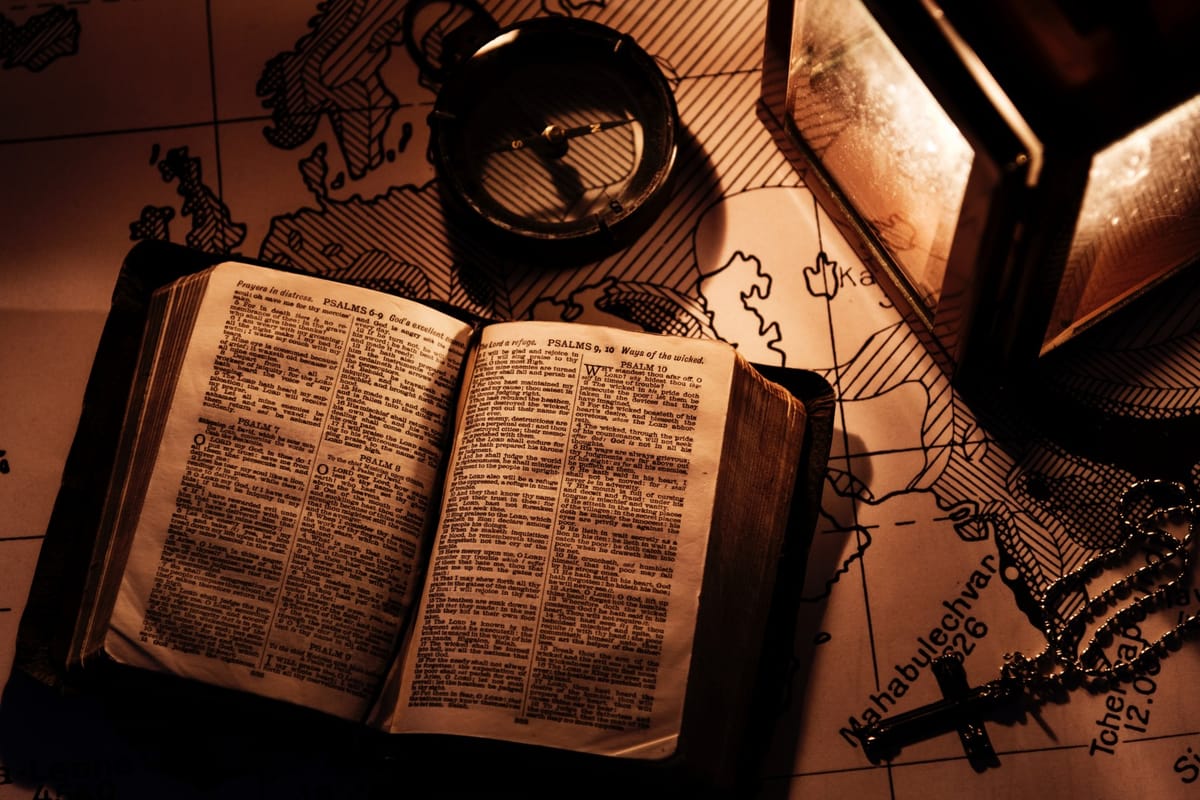 old bible with maps