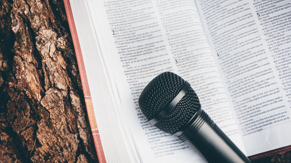 bible and microphone