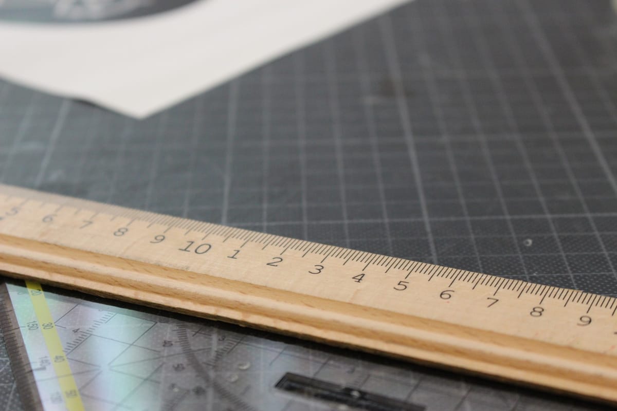 ruler and paper