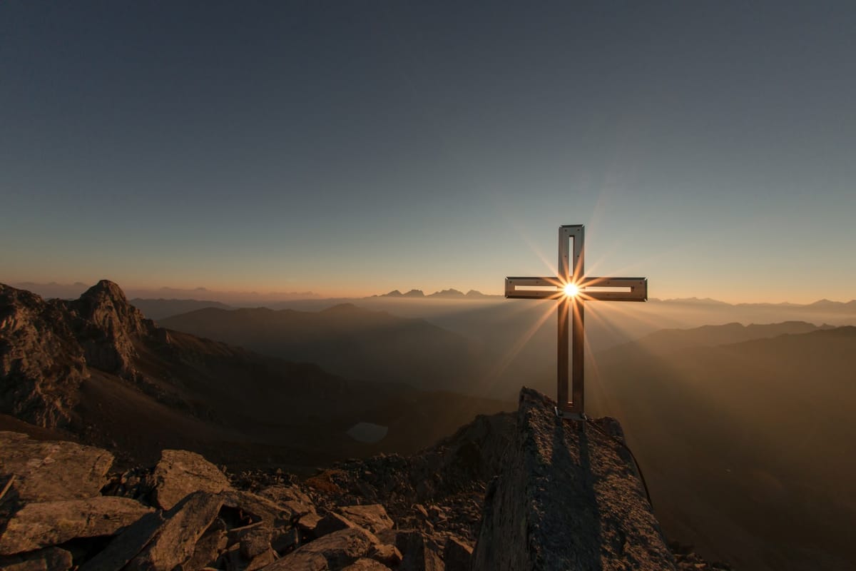 sunrise and cross