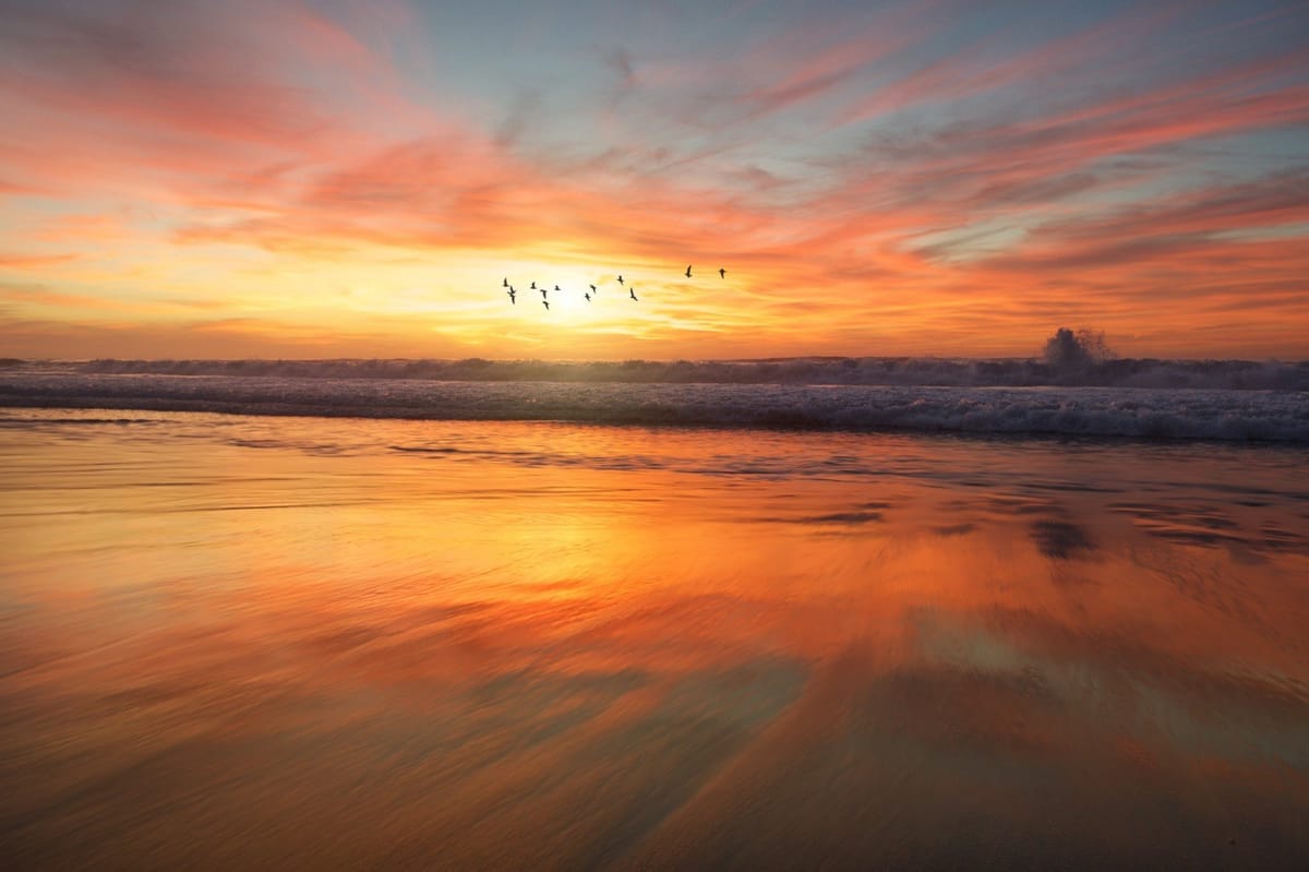 sunset on beach