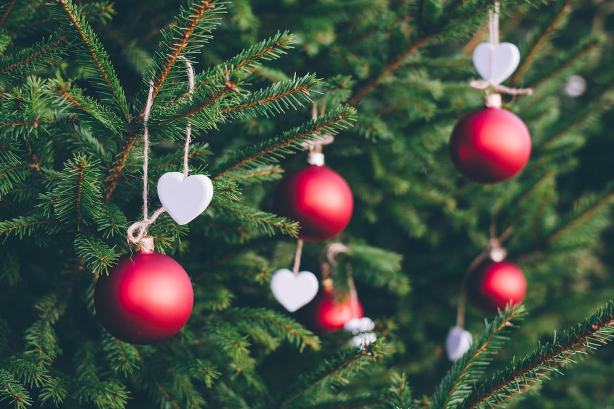 christmas tree and ornaments