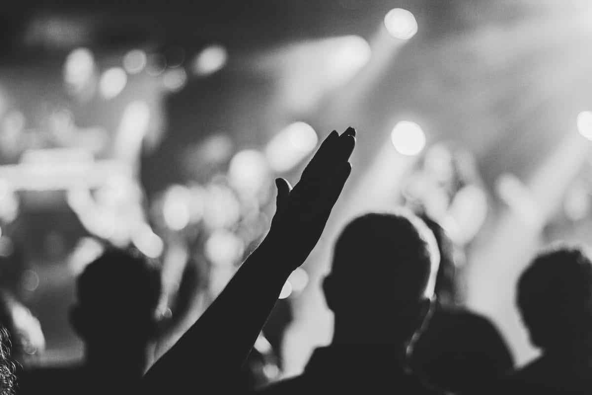 worshipping in church