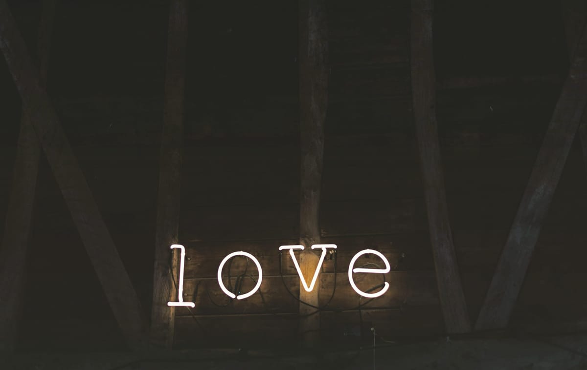 love is patient neon sign