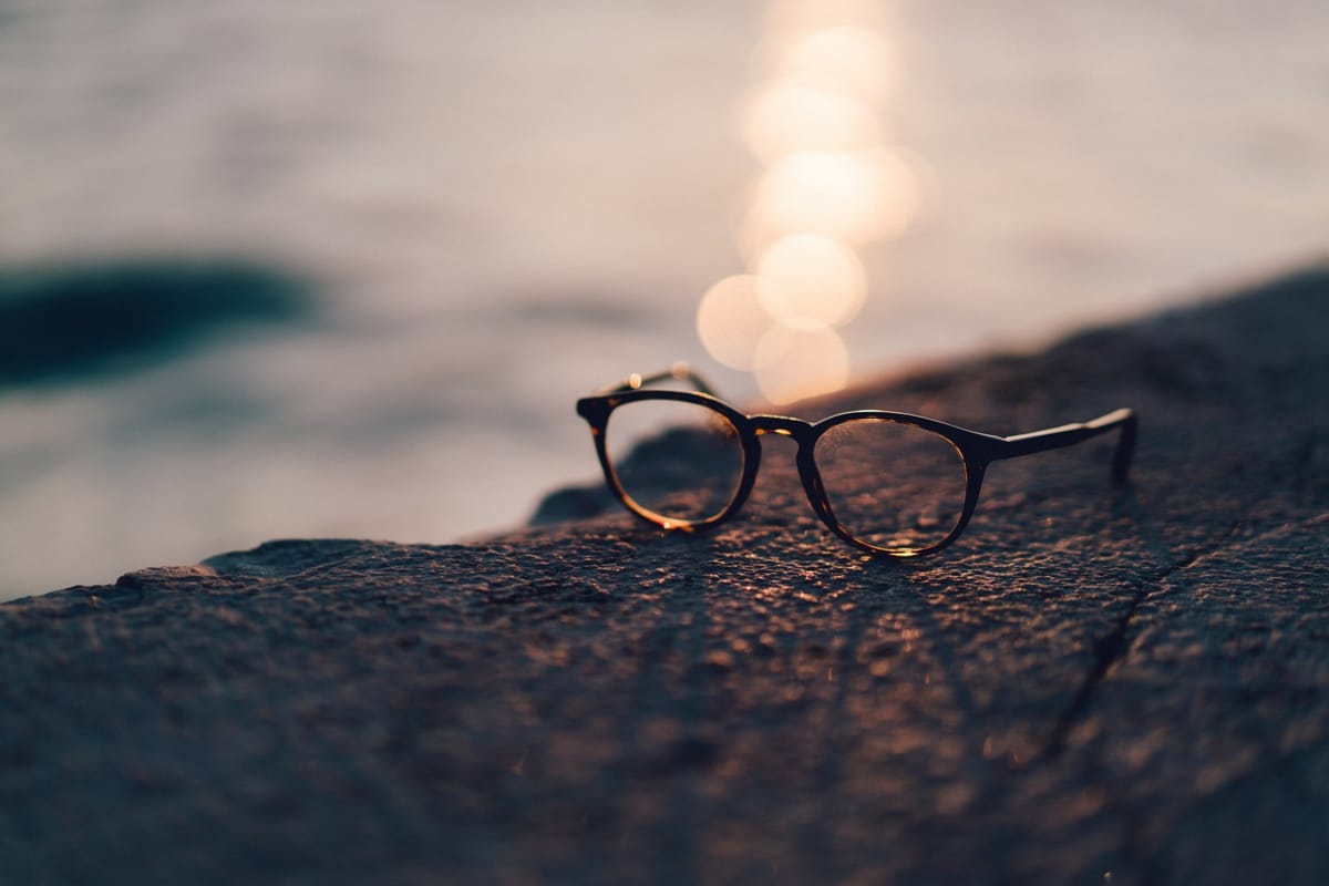 glasses sunset