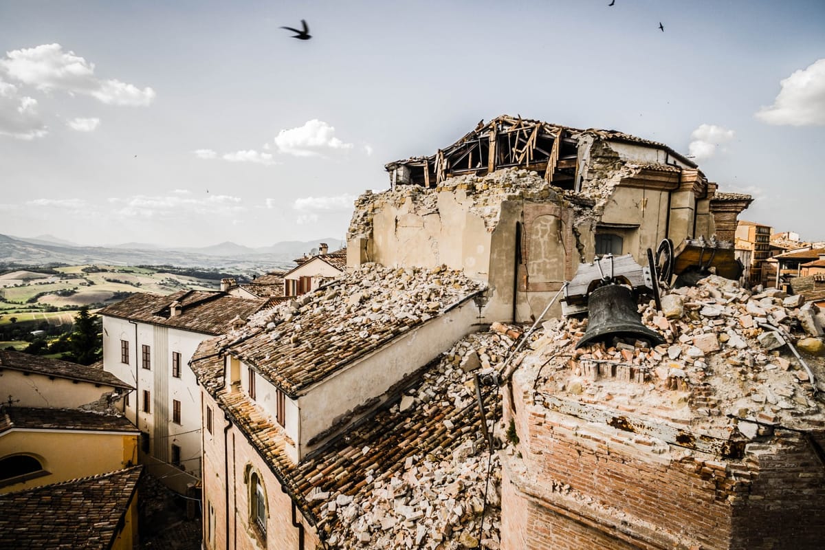 earthquake rubble