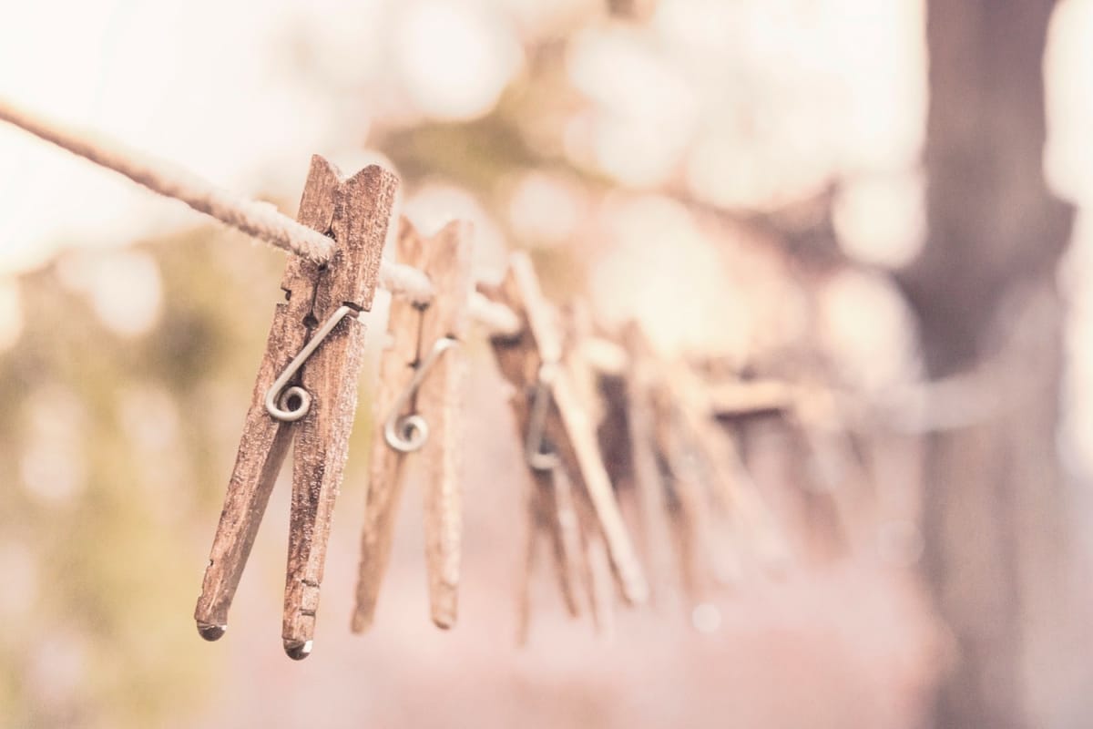 clothes pins on line