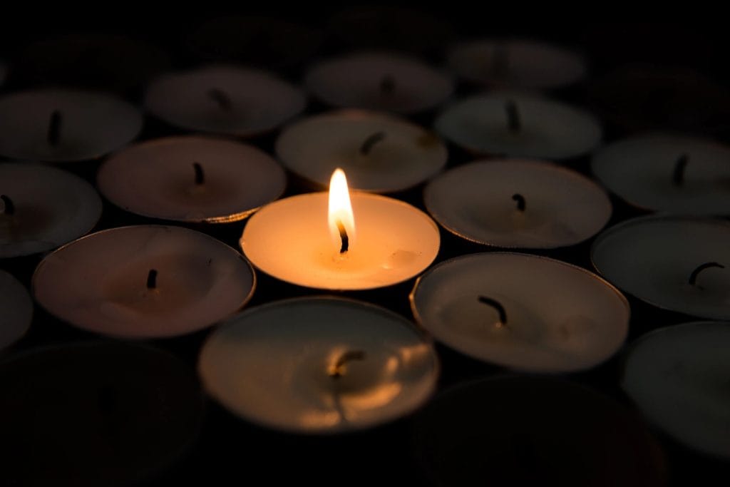 single candle light