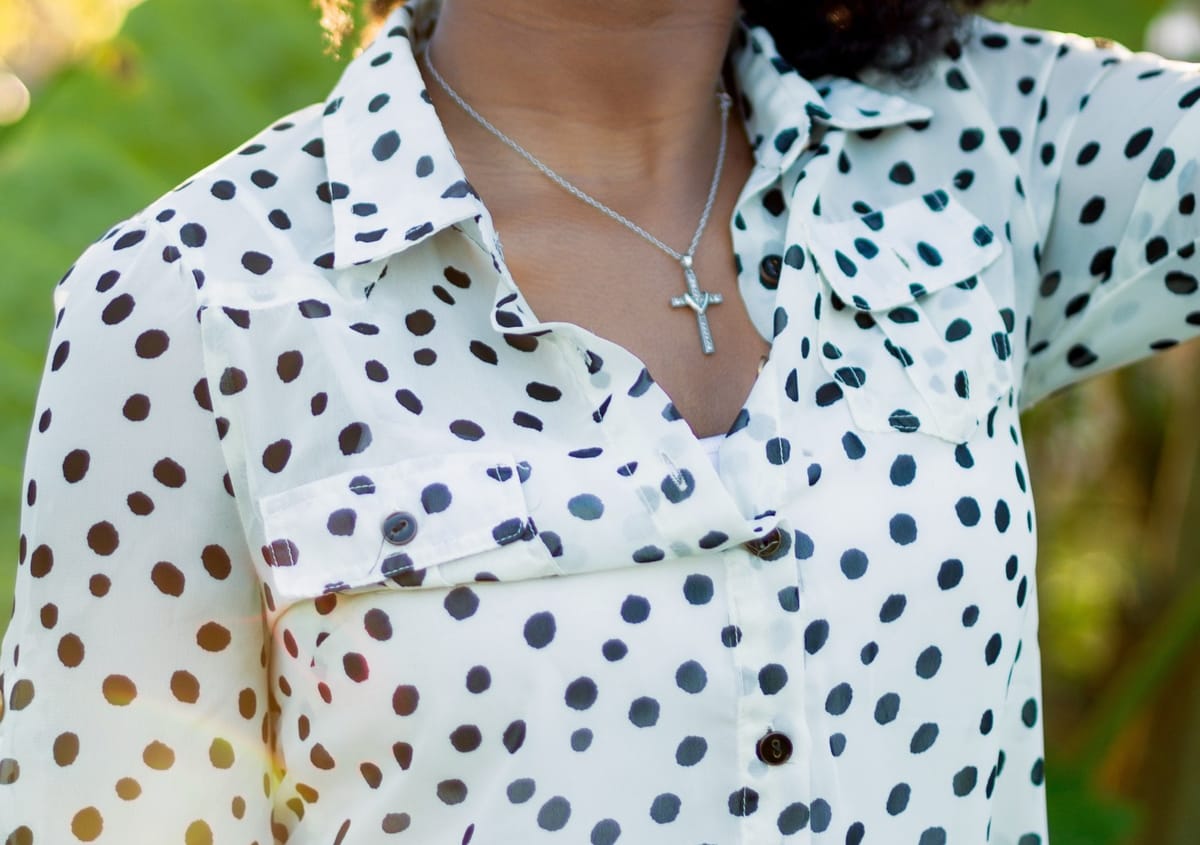woman with cross-necklace