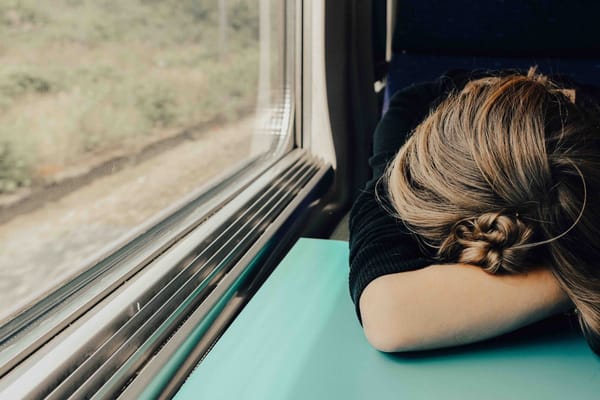 sleeping on train