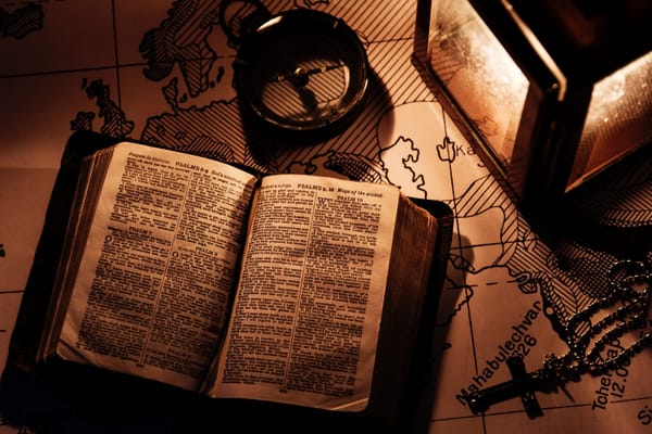 old bible with maps