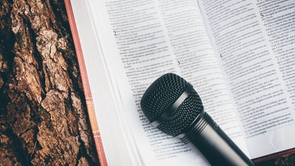 bible and microphone