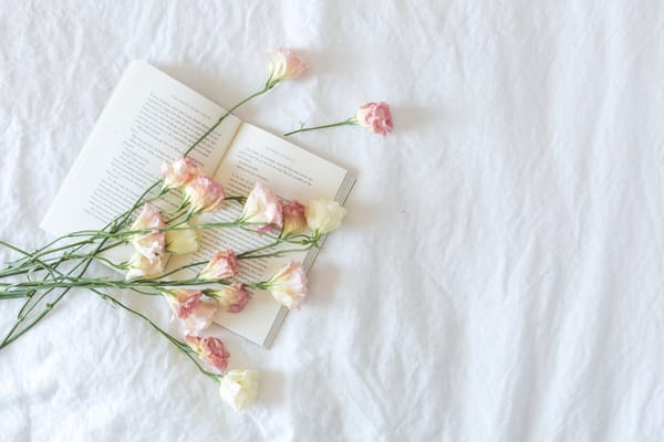 book and roses