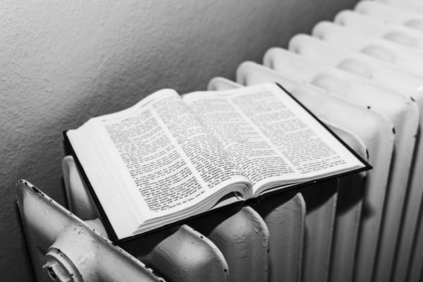 bible on heater