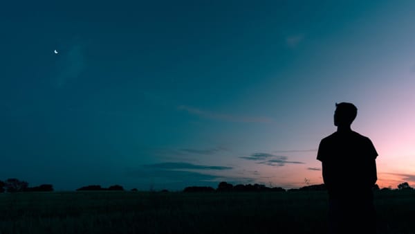 man moon pondering gods promises