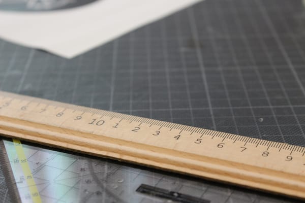 ruler and paper