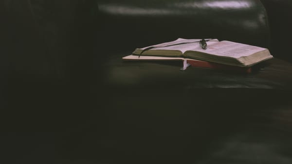 old bible on desk
