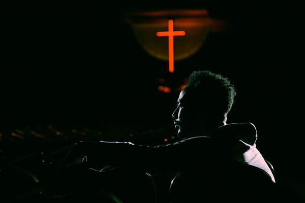 man praying