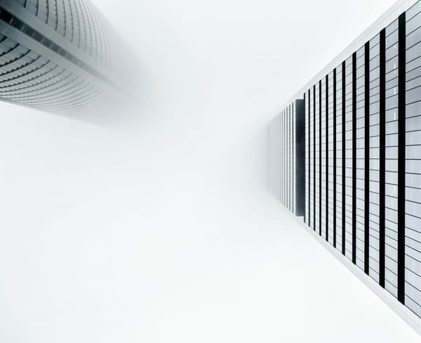 perspective of towers from below