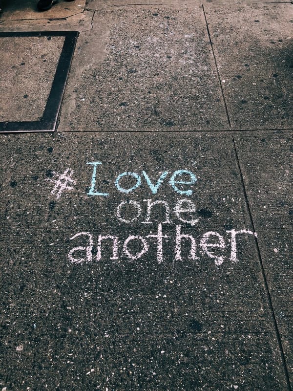 love one another in chalk