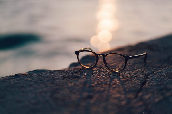 glasses sunset