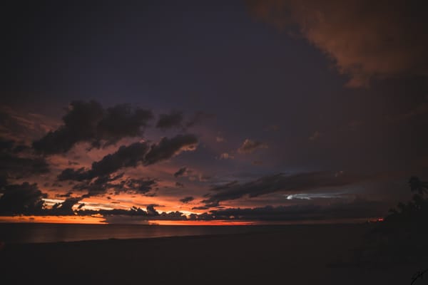 sunset over mountains