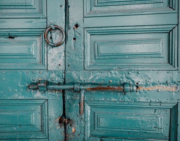 old locked door