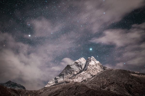 mountain star sky