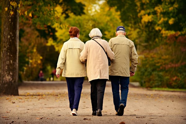 family walking