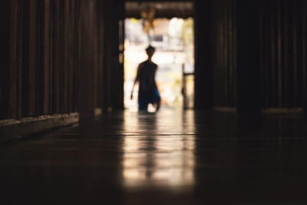 silhouette of man