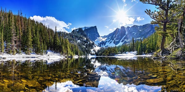 mountains lake