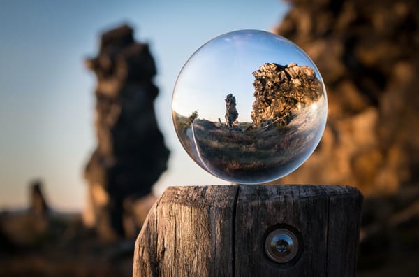 eternal perspective through glass ball