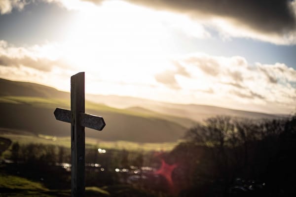 cross on a hill