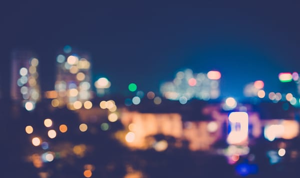 blurry city scape