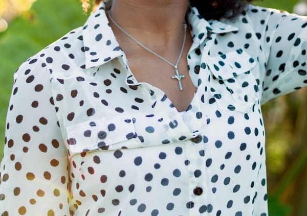 woman with cross-necklace
