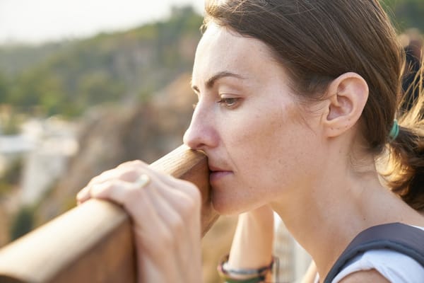 woman looking out over landscape